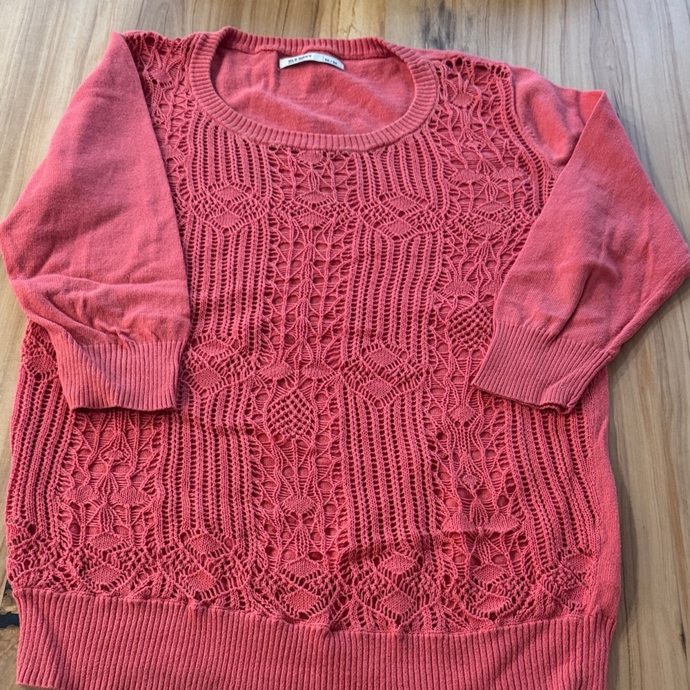 Women's Coral Sweater with Lace Detailing Old Navy M